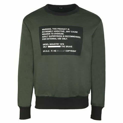 Diesel sweatshirt סווטשרט דיזל לגבר בצבע ירוק זית